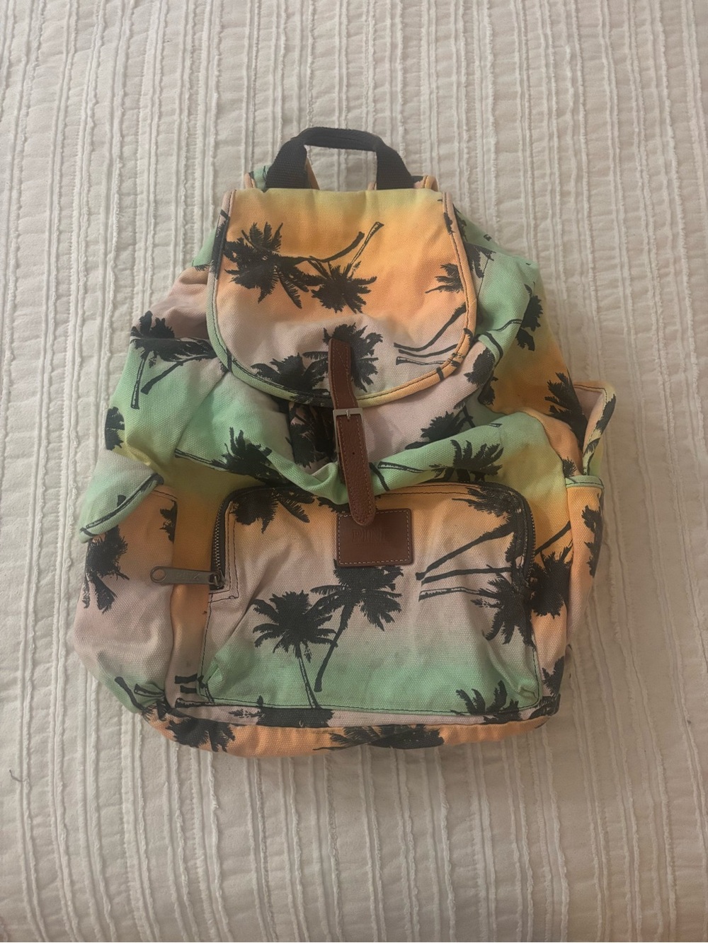 PINK Victoria's Secret Palm-Print Backpack